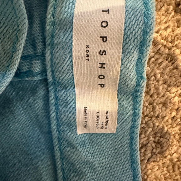 Turquoise Blue TopShop Jeans - 34 - Picture 2 of 3